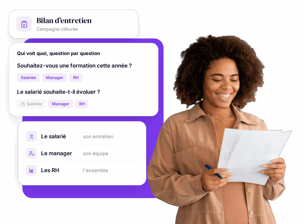 Logiciel avec bilan d'entretiens annuels et professionnels