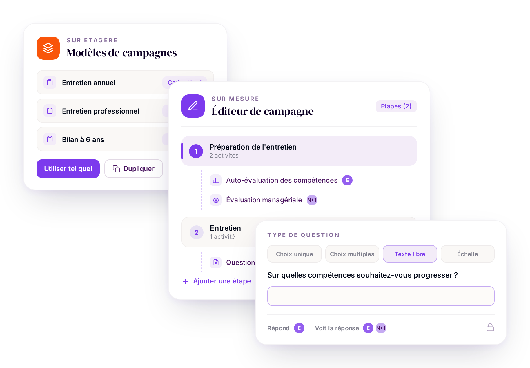 Logiciel d'entretien annuel et professionnel avec modèles