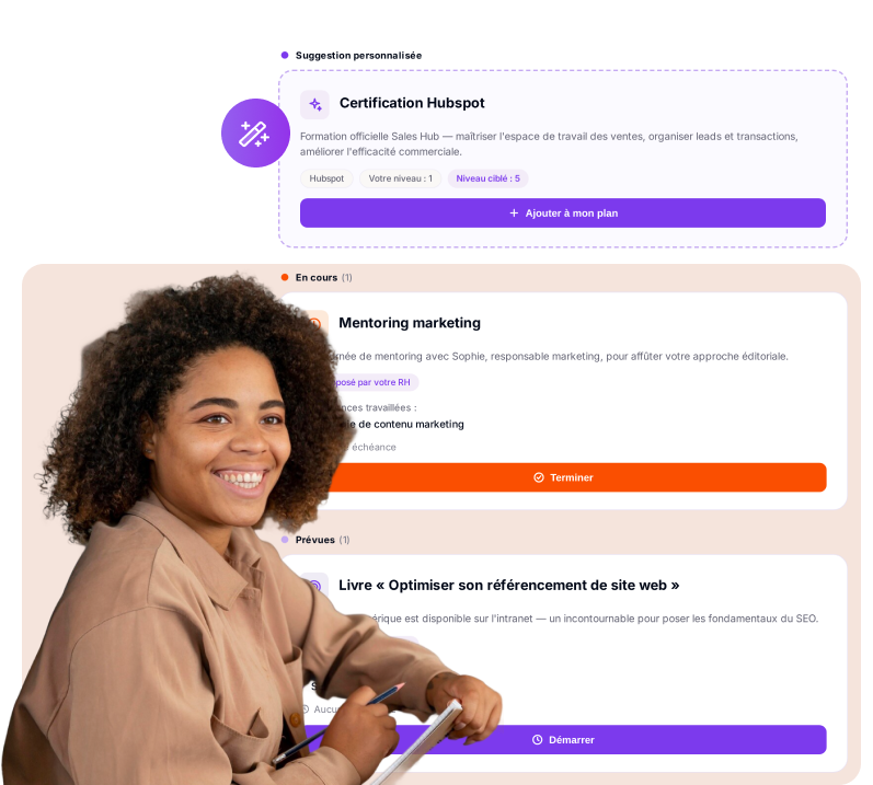 La planification de la montée en compétence avec une adaptation pour chaque salarié grâce au logiciel RECRAFT.work