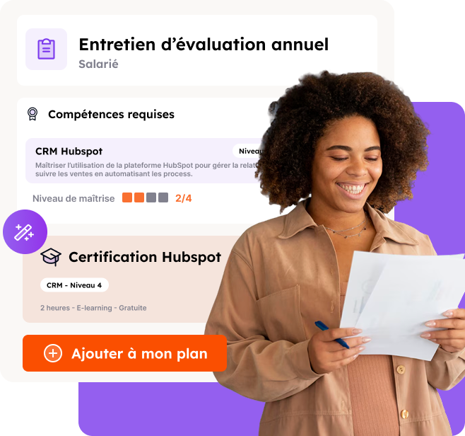 Création d'un plan de développement individuel de montée en compétence